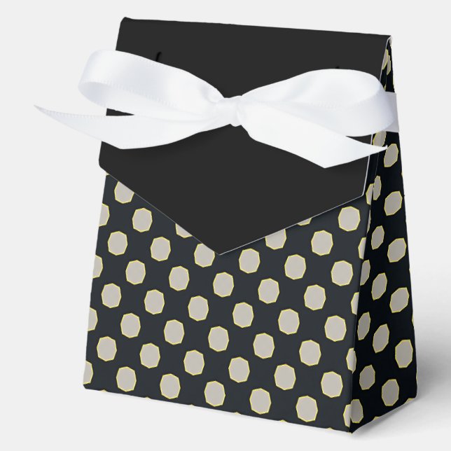 Caja Para Regalos Elegante retro negro y dorado agujero de la alfile (Anverso)