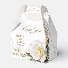 Caja Para Regalos Elegante Rosa Boda floral de oro