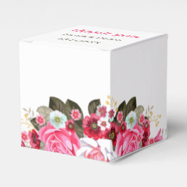 Caja Para Regalos Elegante Rosa Flor Boda personalizado