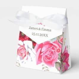 Caja Para Regalos Elegante Rosa Flower Custom Wedding