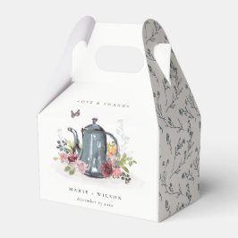 Caja Para Regalos Elegante Rosa lindo y alegre Boda de tetera floral