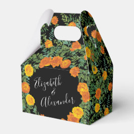 Caja Para Regalos Elegante Rosa negro y Naranja