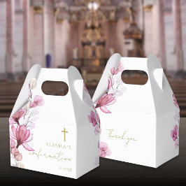Caja Para Regalos Elegante Rosa Polvorienta Floral Moderna Confirmac