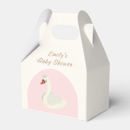Caja Para Regalos Elegante rosado Boho Arch Princess Swan Baby Showe
