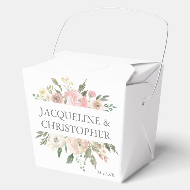Caja Para Regalos Elegante Rubor Pink Peony Floral Boda Fortune (Anverso)