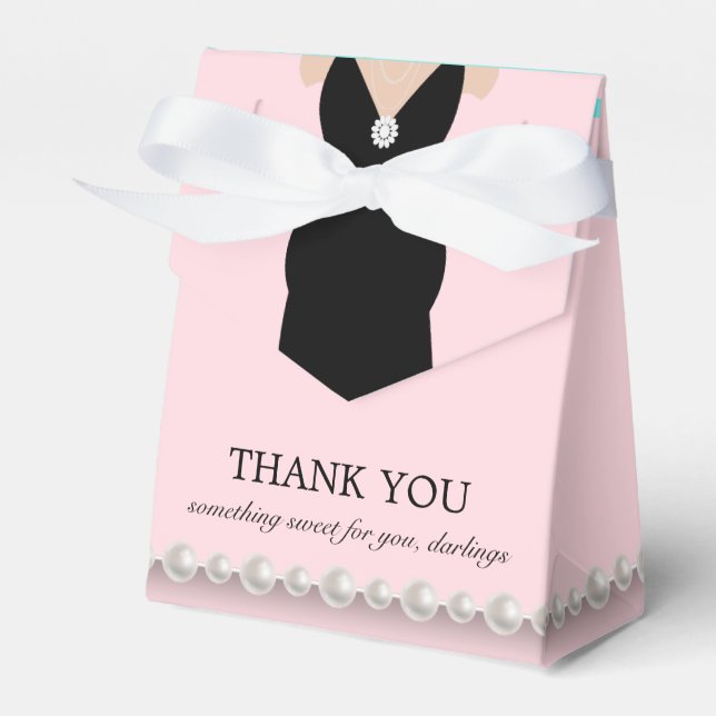 Caja Para Regalos Elegante Rubor Pink Tiffany Theme Baby Shower (Front Side)