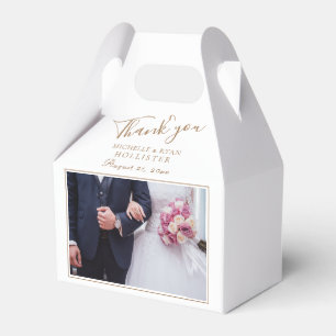 Caja Para Regalos Elegante Script Photo Gracias