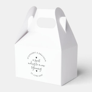 Caja Para Regalos Elegante Simple Dulce Final Nuevos Comienzos Boda