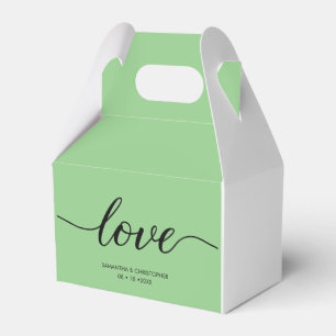 Caja Para Regalos Elegante Simple Love Script Boda personalizado Fav