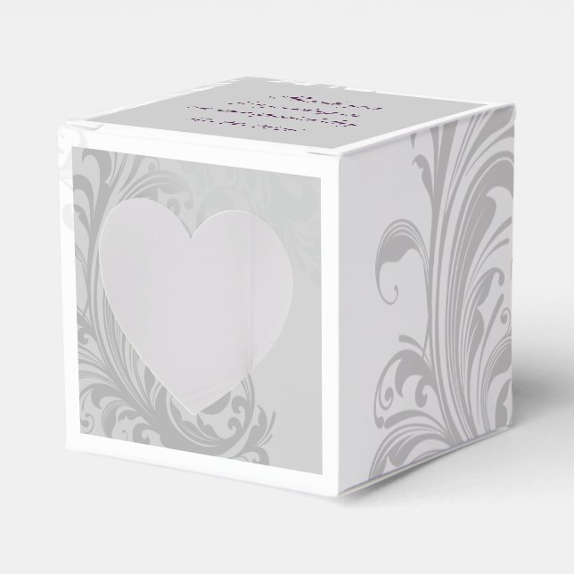 Caja Para Regalos Elegante Swirl Favor/Regalo Box (Anverso)