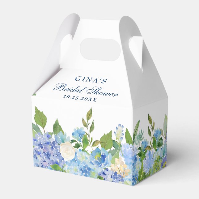 Caja Para Regalos Elegante vegetación acuática de Hydrangea azul (Reverso)