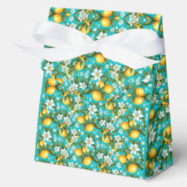 Caja Para Regalos Elegante verano azul y verbena de limón