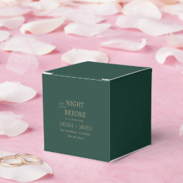 Caja Para Regalos Elegante verde esmeralda la noche antes del Boda
