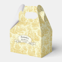 Elegante Vintage Amarillo Claro Toile de Jouy