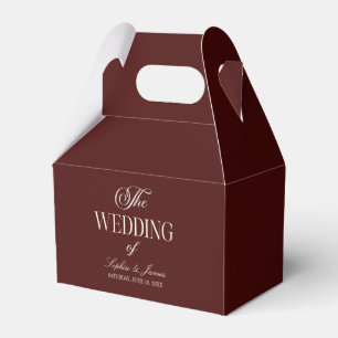 Caja Para Regalos Elegante Vintage Marfil Burgundy Nupcial