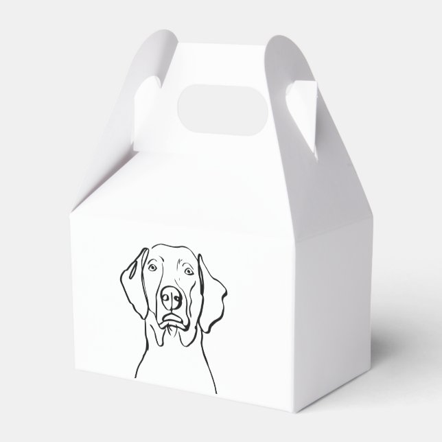 Caja Para Regalos Elegante Weimaraner: Tu texto, tu estilo (Front Side)