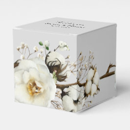 Caja Para Regalos Elegante White Rose Florals Boda Favor Box