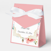 Elegante y moderna invitación a la floración rosa 