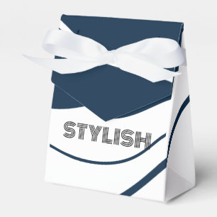 Caja Para Regalos Elegante y moderno azul y blanco