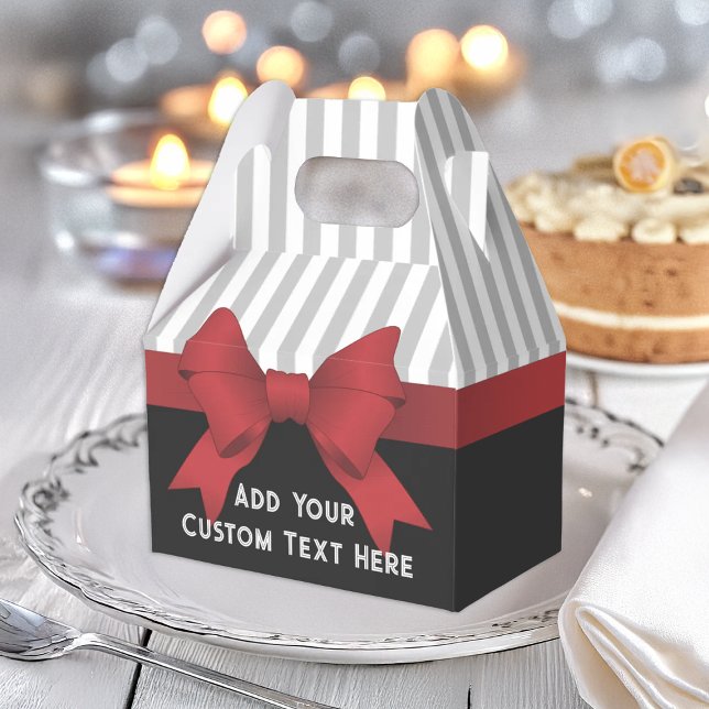 Caja Para Regalos Elegante y personalizado Cinta y banda rojas moder (Subido por el creador)