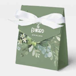 Caja Para Regalos Elegante y verde acuarela Floral Mínimo