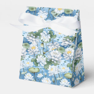 Caja Para Regalos Elegantes flores de loto floral de azulejos