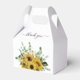 Caja Para Regalos Elegantes Girasoles florales Gracias Boda