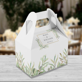 Caja Para Regalos Elegantes hojas verdes de bodas
