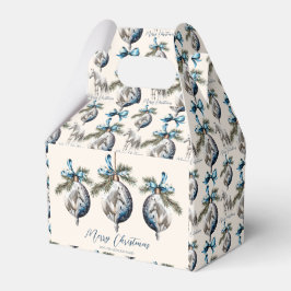 Caja Para Regalos Elegantes Navidades azules caballos blancos