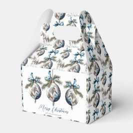Caja Para Regalos Elegantes Navidades azules caballos blancos