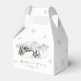 Caja Para Regalos Elegantes Navidades de la montaña de invierno