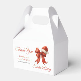 Caja Para Regalos Elegantes Navidades de Santa Baby Shower Red Bow