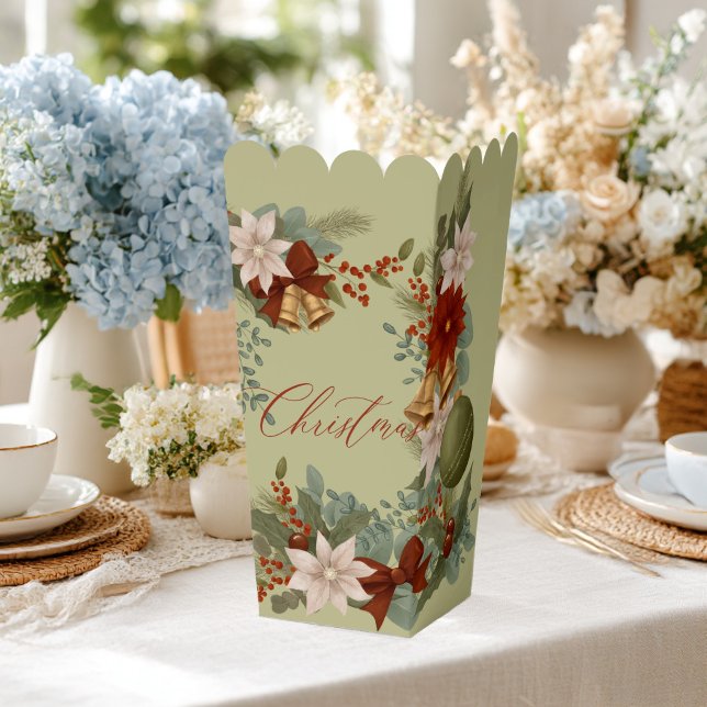 Caja Para Regalos Elegantes Navidades florales rojas y verdes (Subido por el creador)