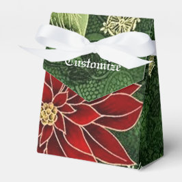Caja Para Regalos Elegantes Navidades Poinsettia Tent Favor Box