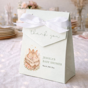 Caja Para Regalos Elegantes Pequeños Conejos Bebé Twin Shower