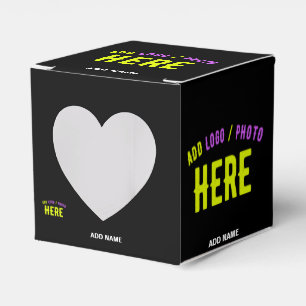 CAJA PARA REGALOS ELEGANTES PERSONALIZABLES NEGROS MODERNOS DE MARCA
