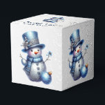 Caja Para Regalos Elegantes vacaciones de invierno para Navidades de<br><div class="desc">Navidades De Snowman Elegantes Vacaciones De Invierno Favorecen A Las Cajas. Diseño único,  bonito y elegante. Fácil de personalizar. El estilo de letra,  el tamaño y los colores se pueden cambiar. Elementos coincidentes disponibles.</div>