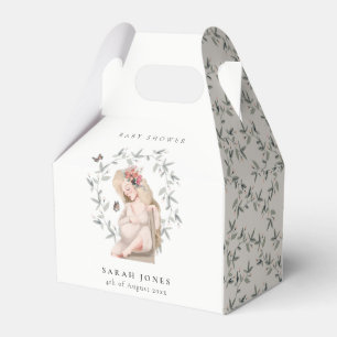 Caja Para Regalos Elegantes y elegantes mujeres Foliage Baby Shower