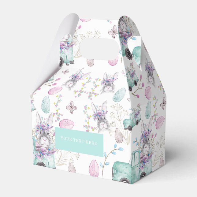 Caja Para Regalos Elementos de acuarela de Personalizado de Pascua (Front Side)