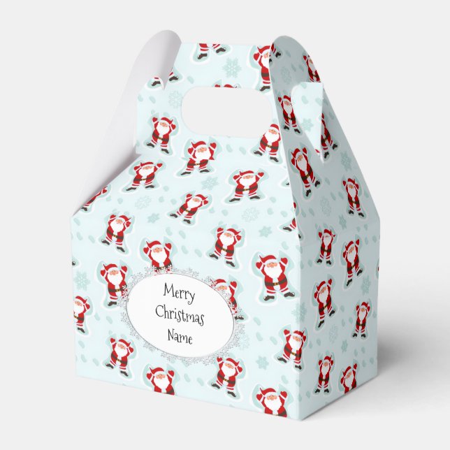 Caja Para Regalos Elementos de Navidad Santa Claus (Front Side)