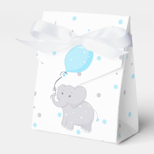Caja Para Regalos Elephant Baby Shower Boy Cute Favorito Box (Front Side)
