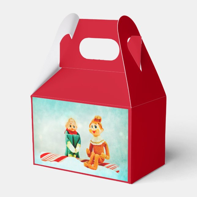 Caja Para Regalos Elf First Date on Red (Front Side)