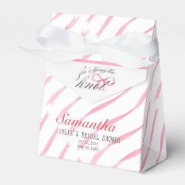 Caja Para Regalos Ella está Atando el Nudo Lazo Coqueta Despedida de