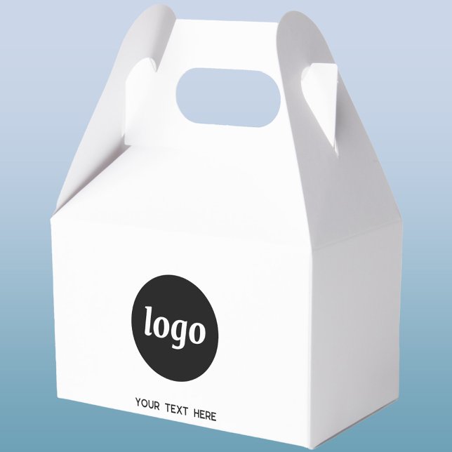Caja Para Regalos Empaquetado comercial promocional de texto con log (Logo with text professional business promotional packaging favor or gift box)