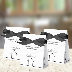 Caja Para Regalos Empresa inmobiliaria White New Home Felicitaciones