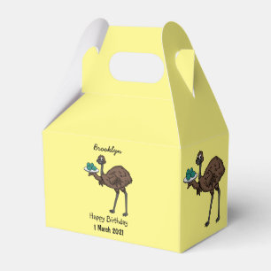 Caja Para Regalos Emu con ilustracion personalizado de huevos