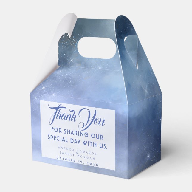 Caja Para Regalos En el Boda Nueve en la Nube (Front Side)