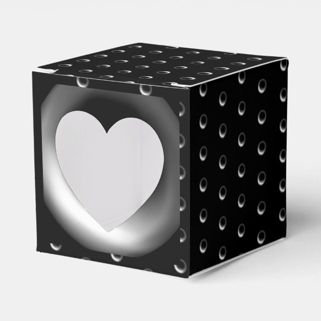 Caja Para Regalos Encaje Cerámico Negro (Anverso)