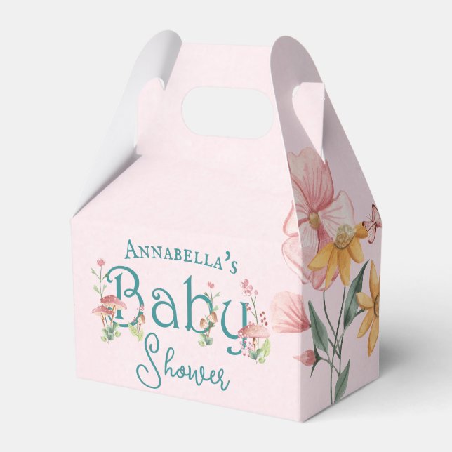 Caja Para Regalos Encantado Forest Fairy Garden Pink Baby Shower (Front Side)