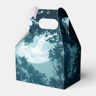 Caja Para Regalos Encantador bosque nocturno con luna llena